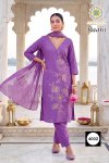 Raahi Vol 4 By Passion Tree Roman Silk Kurti With Bottom Dupatta